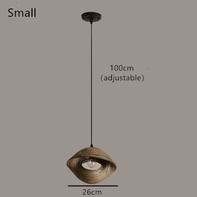 Lampada a sospensione in guscio di bambù Aurela, artigianale del Sud-est asiatico, lampada decorativa
