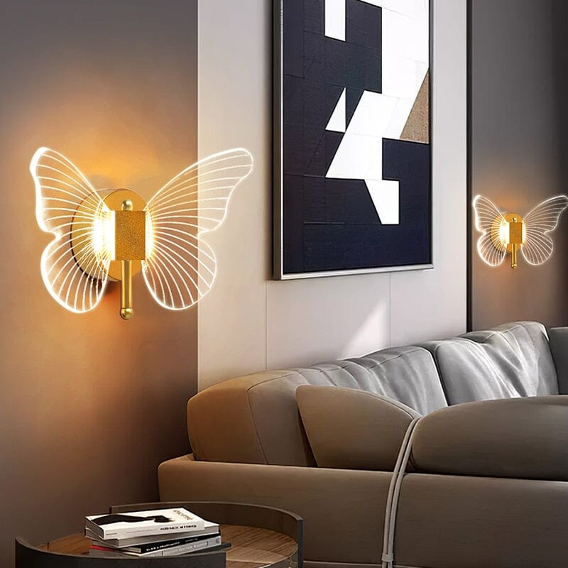 مصباح حائط LED لومي وينجز فراشة مع تركيب سهل لإضاءة داخلية أنيقة