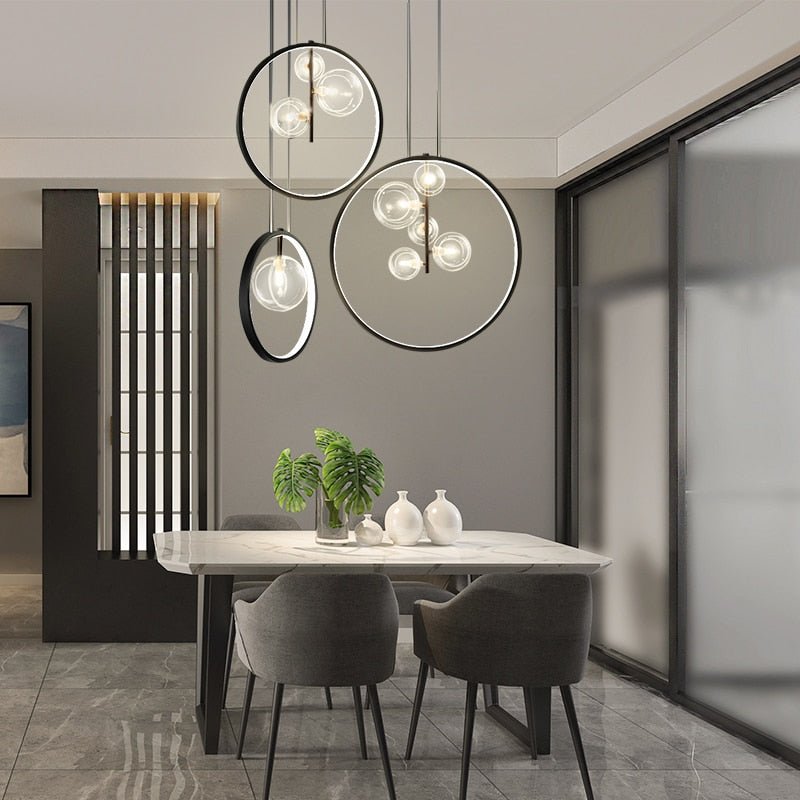 Circlara Glass Ring Pendant Light For Living Spaces Round Ceiling Lamp