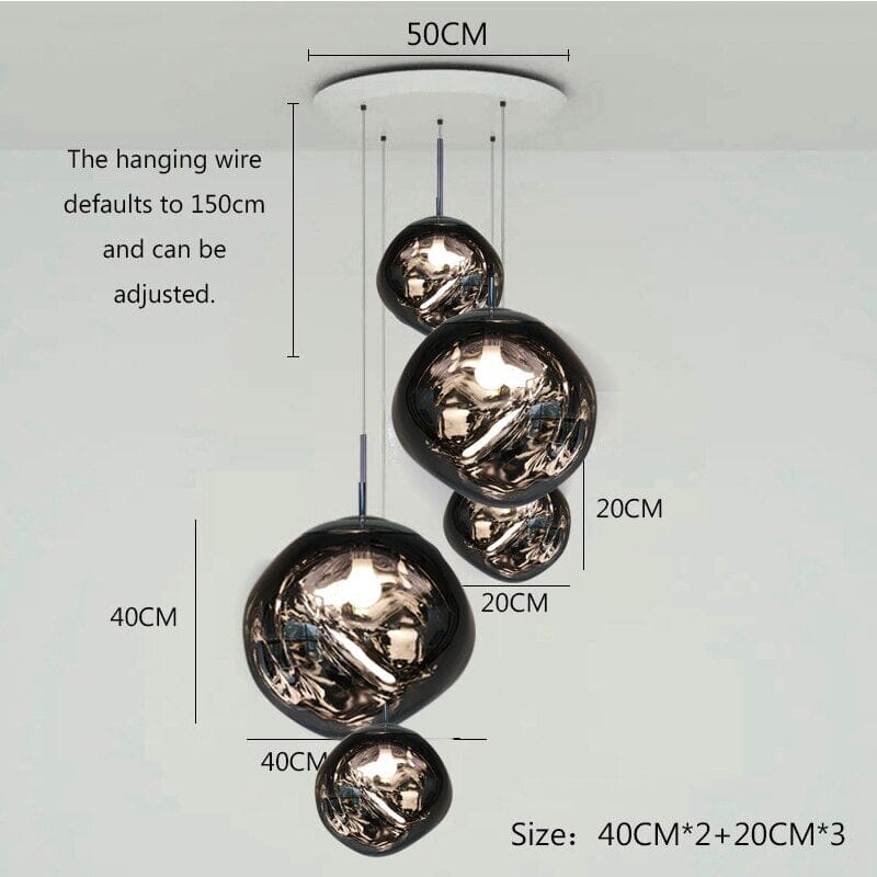 Ensemble Ventar Nordic Suspension Aluminium Éclairage Moderne Avec Ampoules Réglables