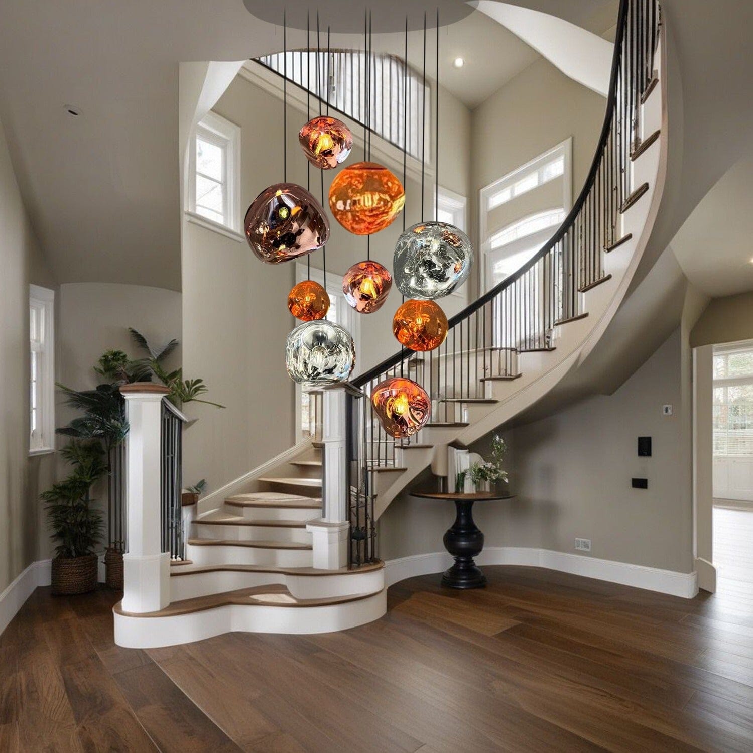 Ensemble Ventar Nordic Suspension Aluminium Éclairage Moderne Avec Ampoules Réglables