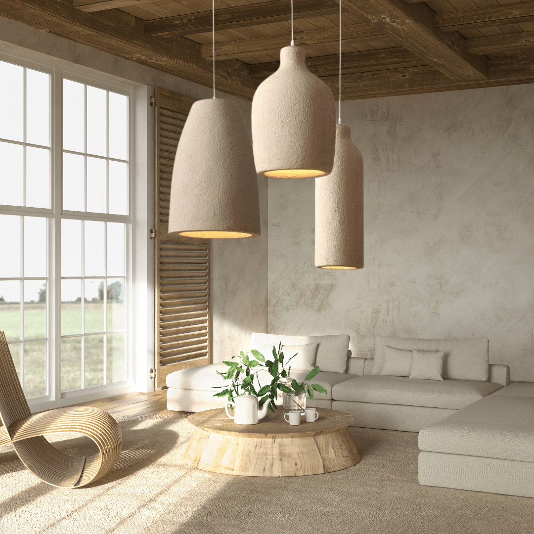 Lampade a sospensione Wasabi Japandi di Aeris con luce calda per interni moderni