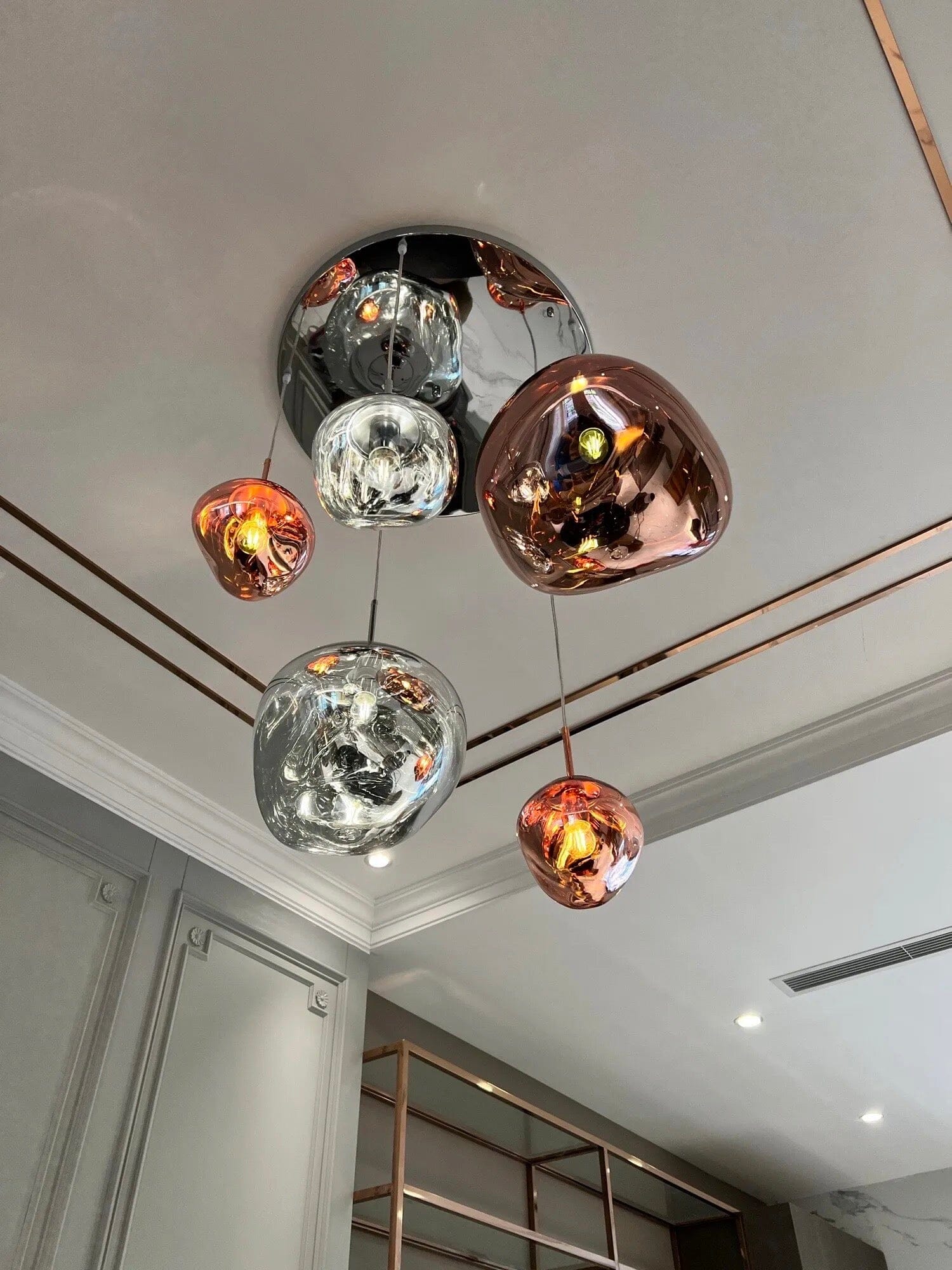 Ensemble Ventar Nordic Suspension Aluminium Éclairage Moderne Avec Ampoules Réglables