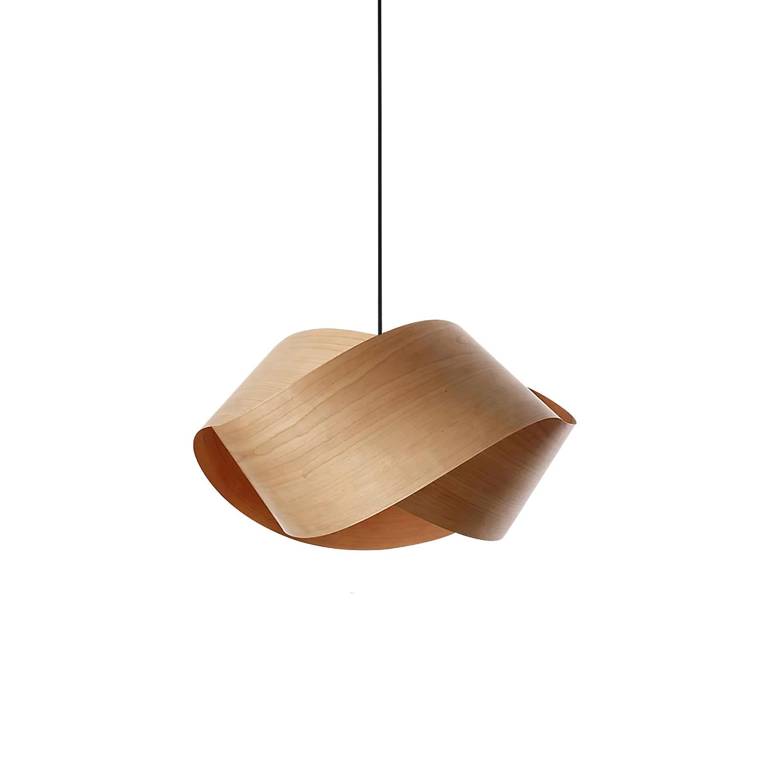 Závěsné svítidlo Warm Glow Aurelo ze dřeva a kovu pro moderní interiéry