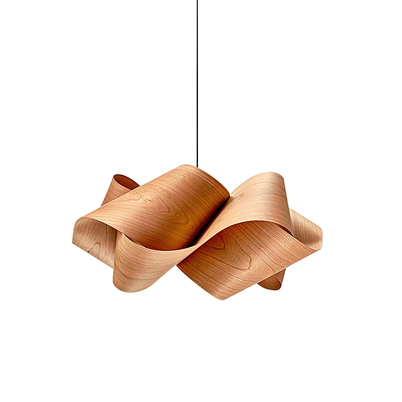 Závěsné svítidlo Warm Glow Aurelo ze dřeva a kovu pro moderní interiéry