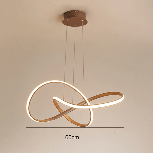 مصباح معلق LED من QuantaTwirl بتصميم حديث ملتف للديكورات الداخلية المعاصرة