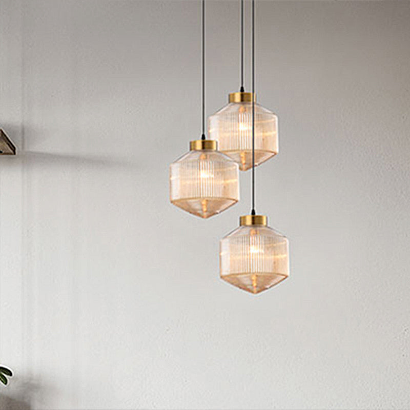Suspension en verre Drum d'Aurea pour salons et salles à manger
