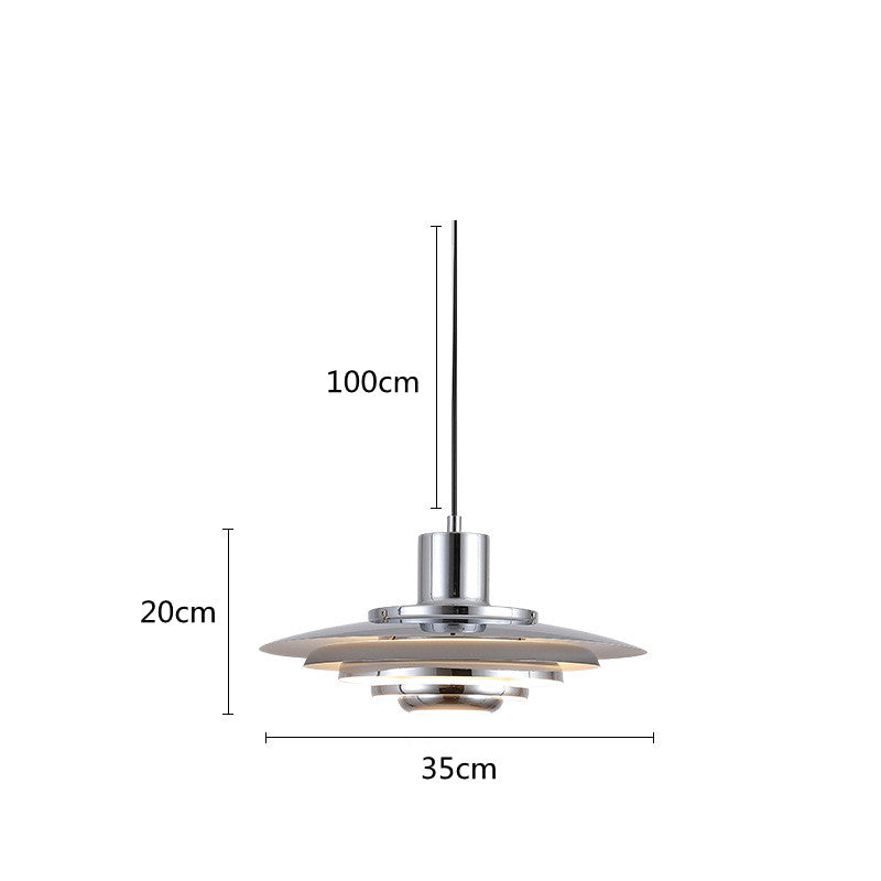Lampe suspendue LED Aurelo Nordic en fer et aluminium pour intérieurs modernes