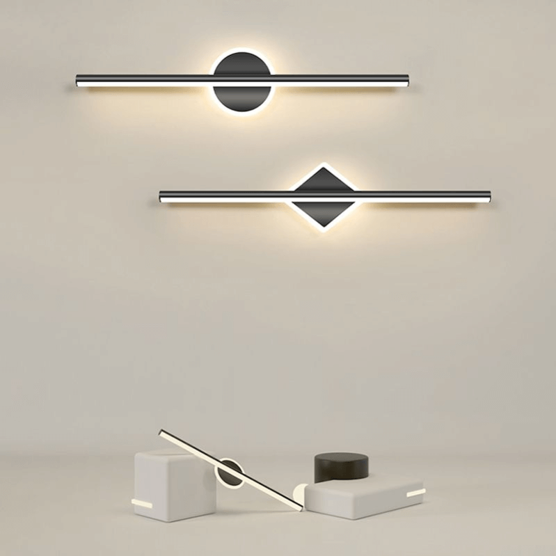 Modern LED wall light - round & square 1