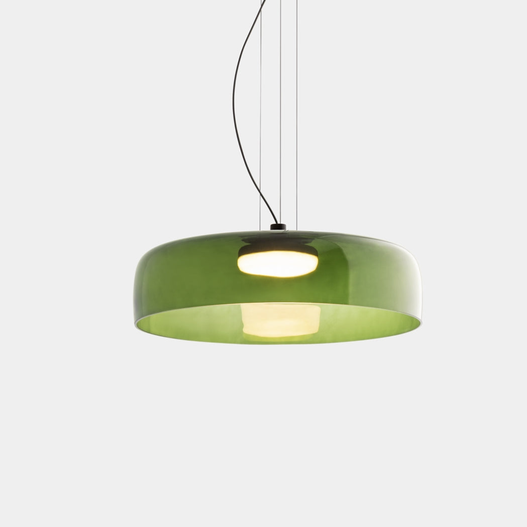 Luminara Glass and Metal Pendant Light for Kitchen and Dining Spaces