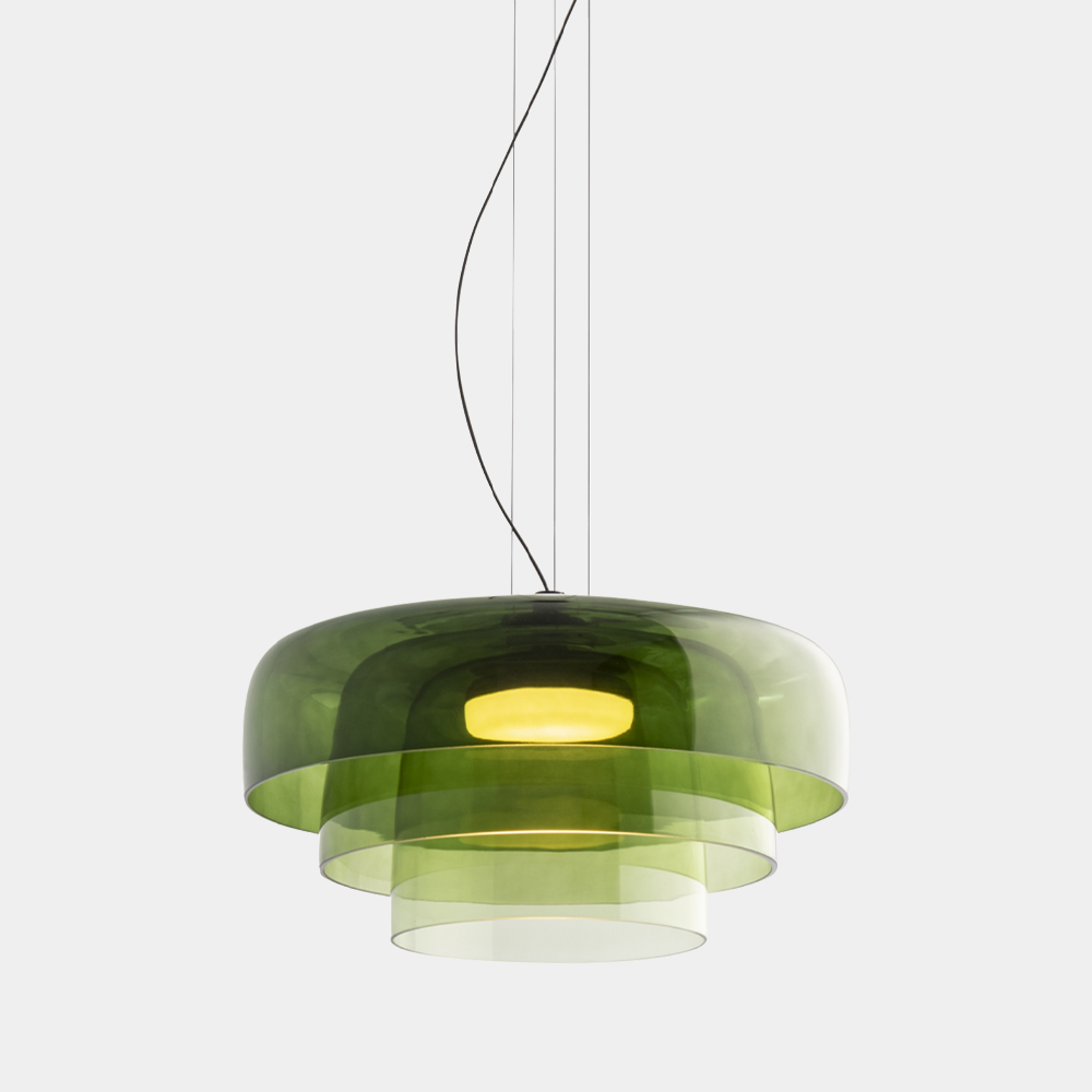 Lampada a sospensione Luminara in vetro e metallo per cucina e zona pranzo
