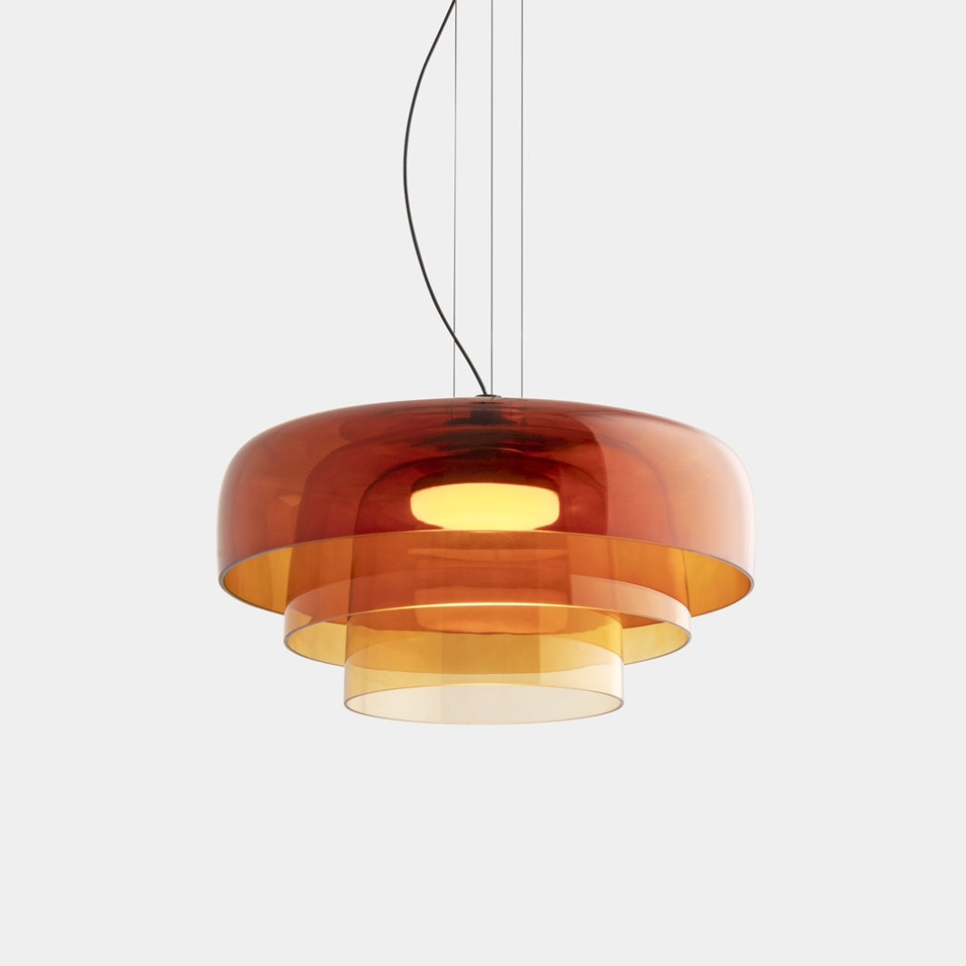 Lampada a sospensione Luminara in vetro e metallo per cucina e zona pranzo