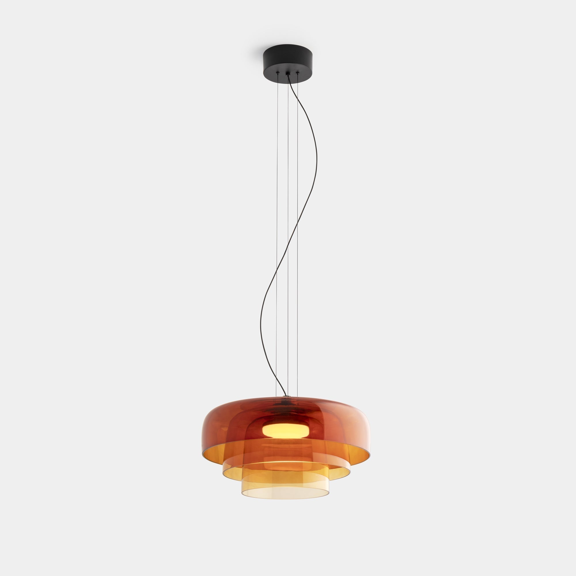 Lampada a sospensione Luminara in vetro e metallo per cucina e zona pranzo