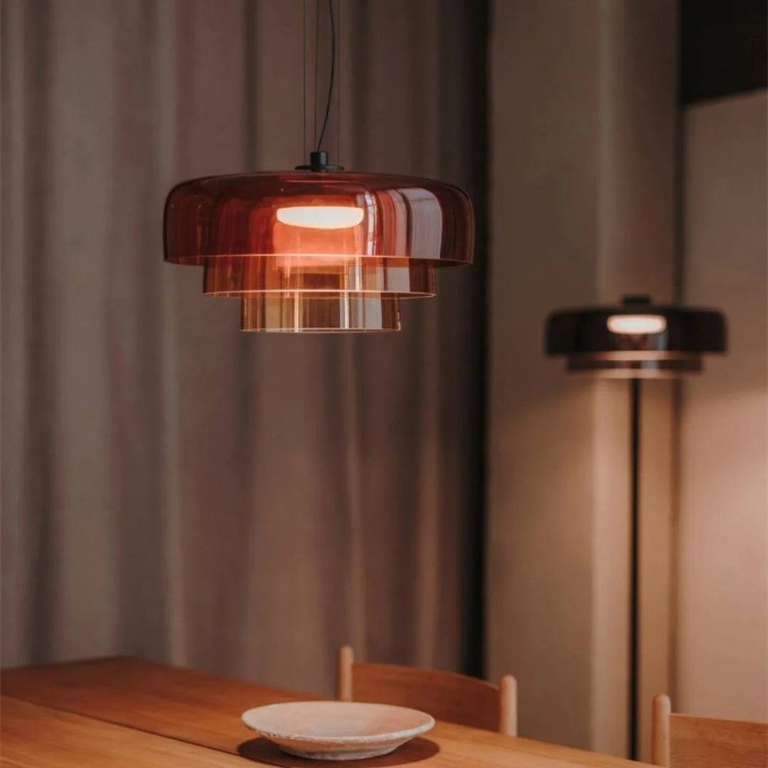 Lampada a sospensione Luminara in vetro e metallo per cucina e zona pranzo