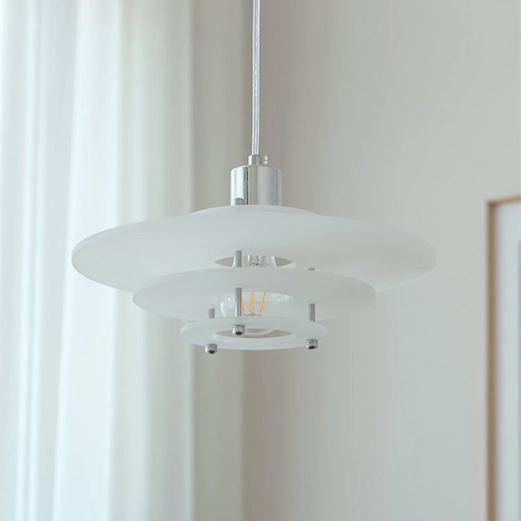 Lámpara colgante acrílica UFO de Luminara en elegancia moderna, una luminaria de techo contemporánea y elegante