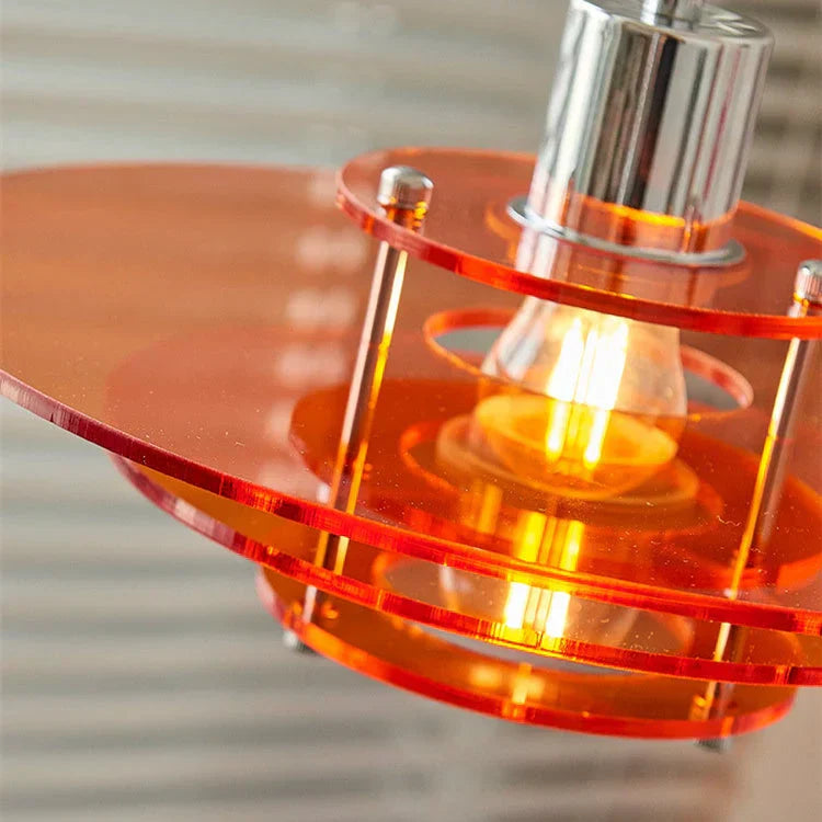 Lámpara colgante acrílica UFO de Luminara en elegancia moderna, una luminaria de techo contemporánea y elegante
