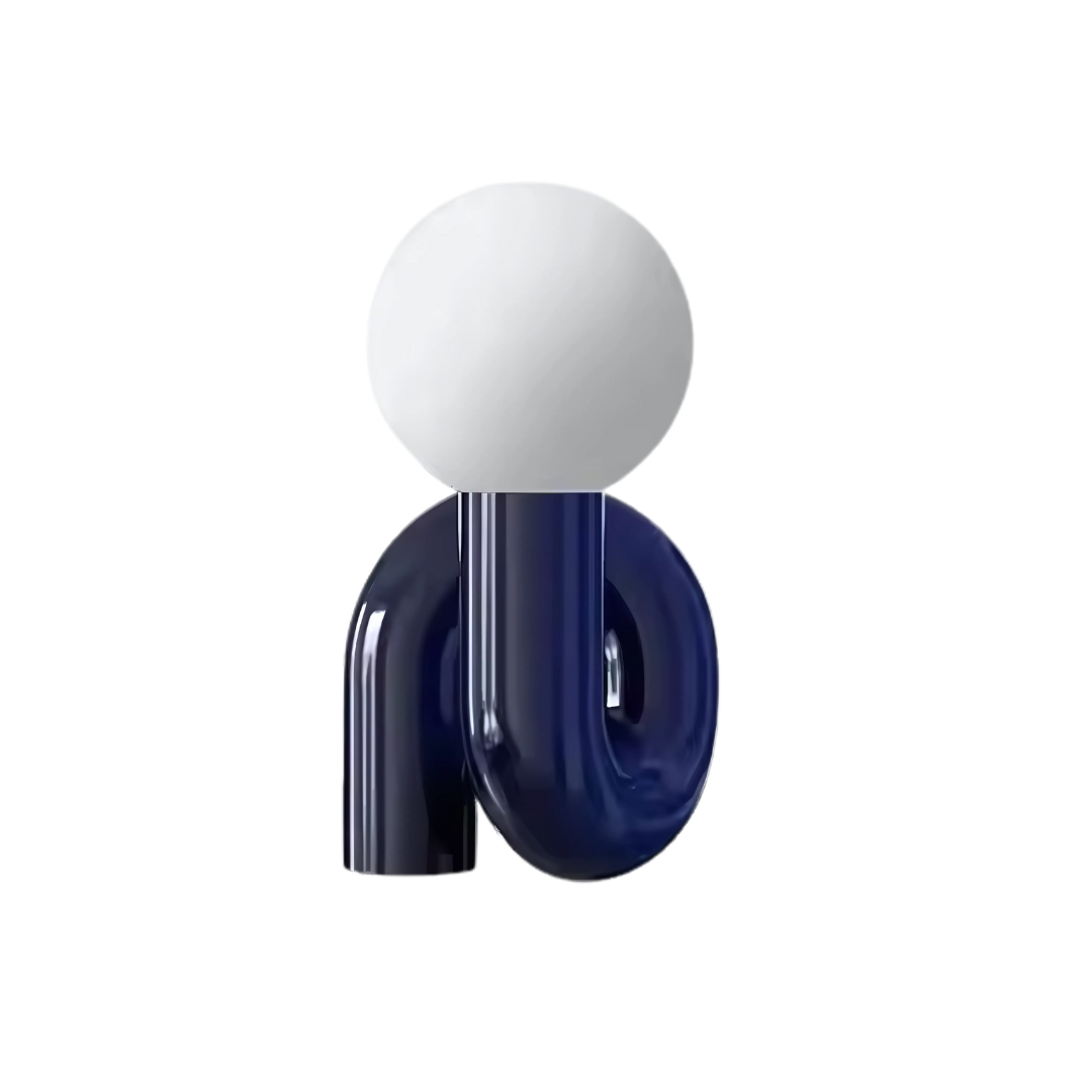 ליסארו | מנורת שולחן מזכוכית נורדית בסגנון פוסטמודרני לחדרי שינה, מלונות וחדרי עבודה