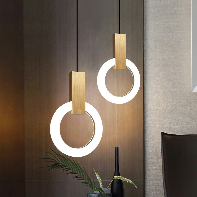 Liora Halo LED závěsné svítidlo pro jídelny a chodby Moderní kruhové stropní svítidlo