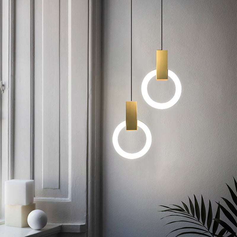 Liora Halo LED závěsné svítidlo pro jídelny a chodby Moderní kruhové stropní svítidlo