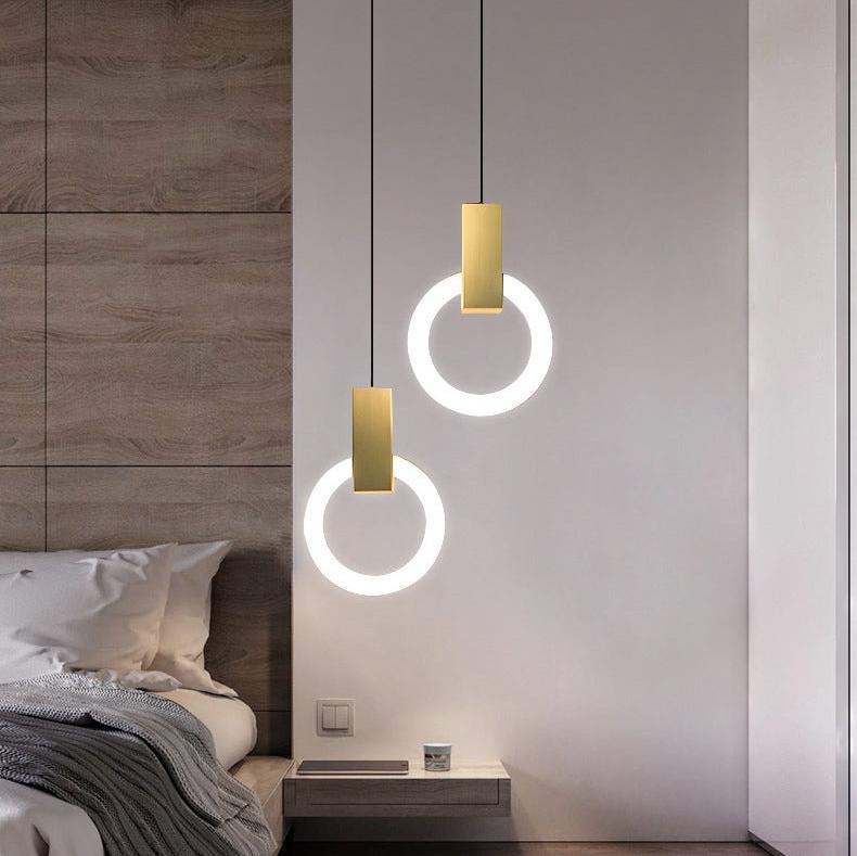 Liora Halo LED závěsné svítidlo pro jídelny a chodby Moderní kruhové stropní svítidlo