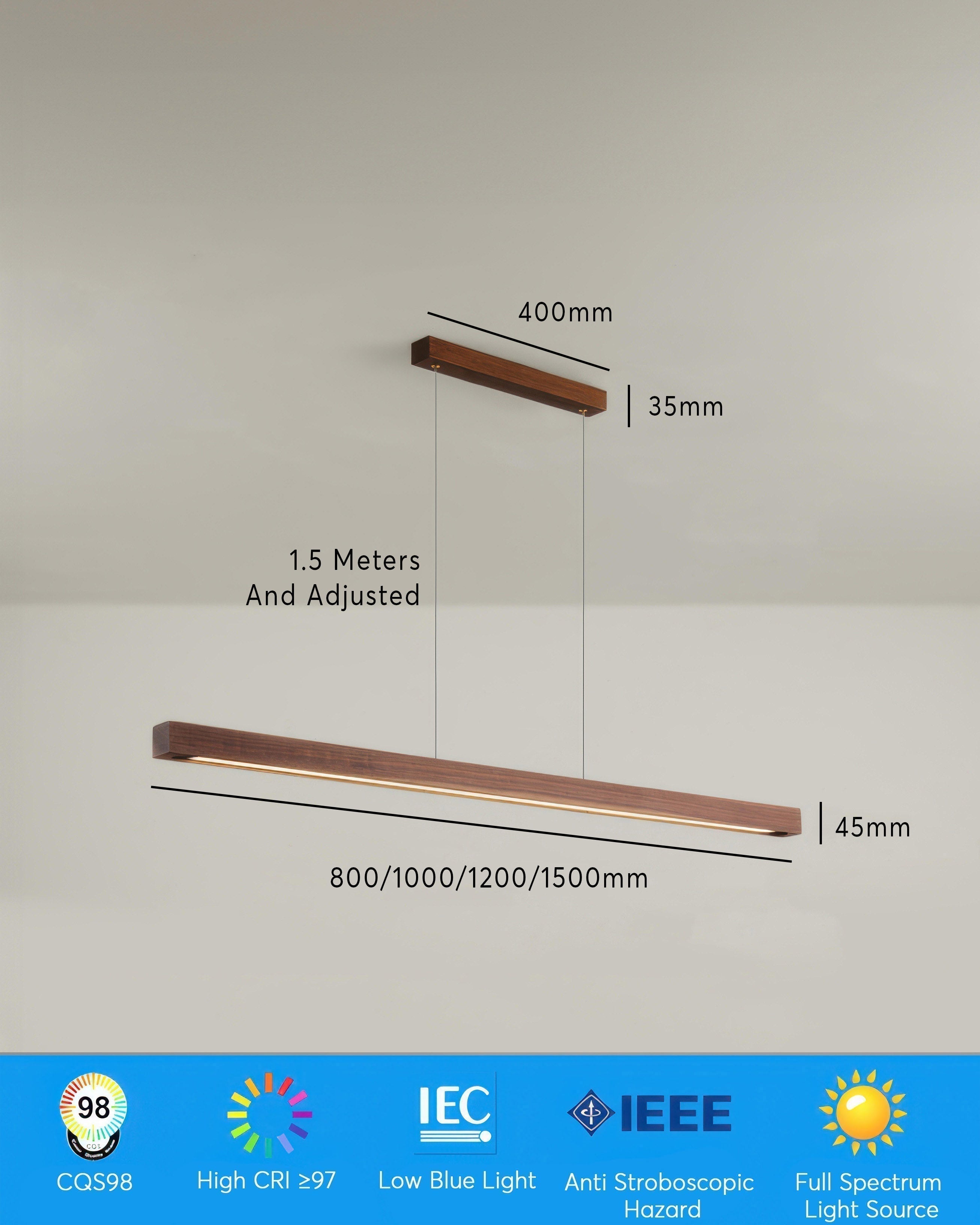 Minimalistické závěsné světlo Walnut Cavell s francouzským středověkým kouzlem