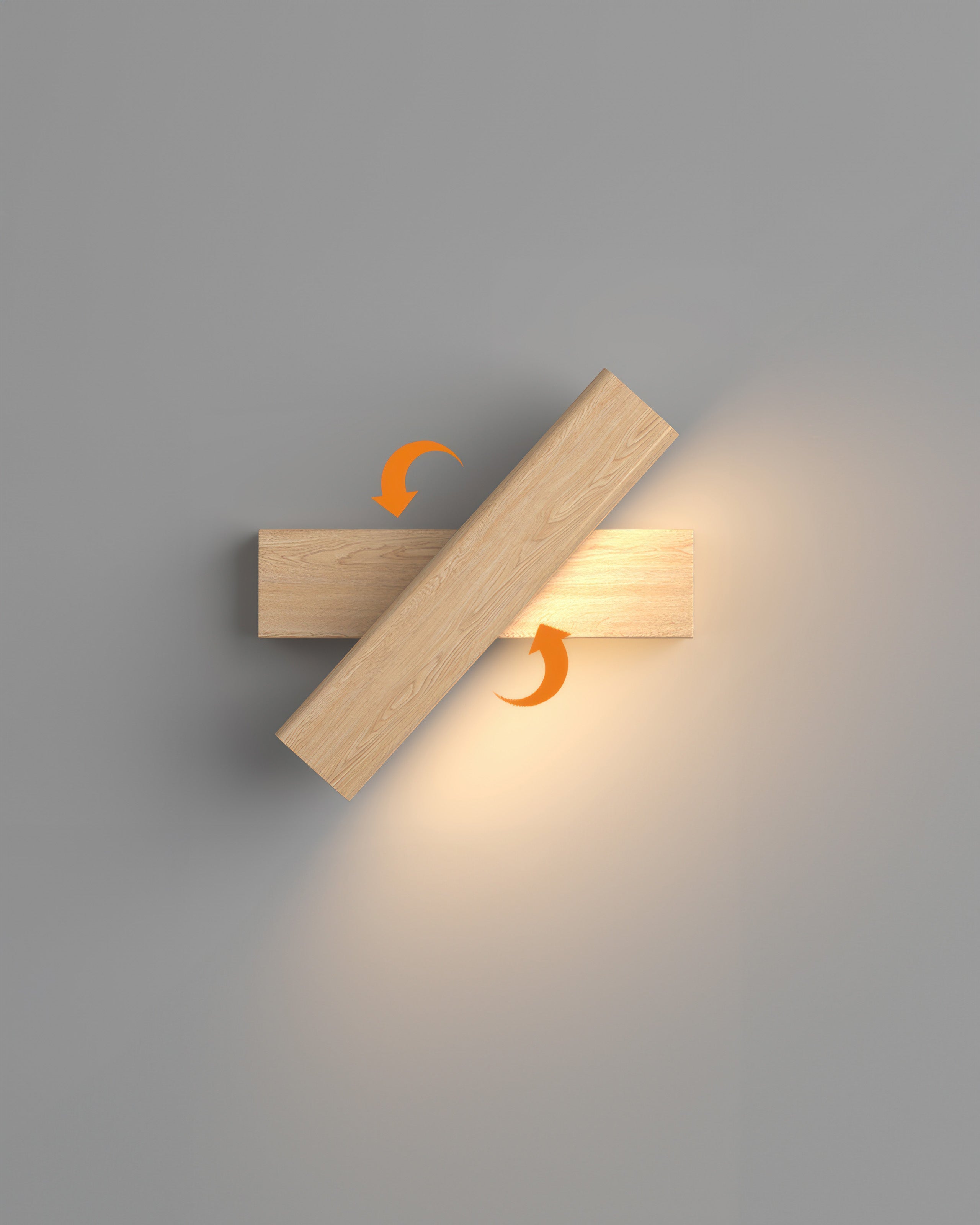 Lámpara de pared Eldara con textura de madera nórdica y brazo ajustable giratorio Estilo escandinavo
