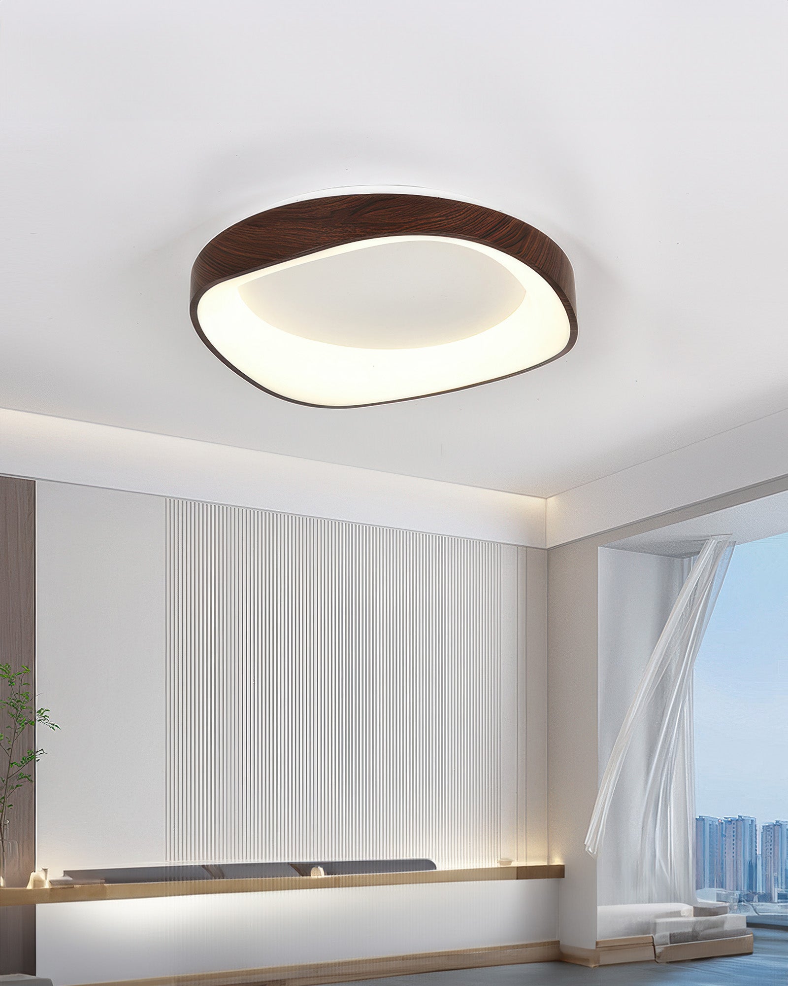 Stropní LED svítidlo Nordic Wood Grain pro obývací pokoje a ložnice od Solvren