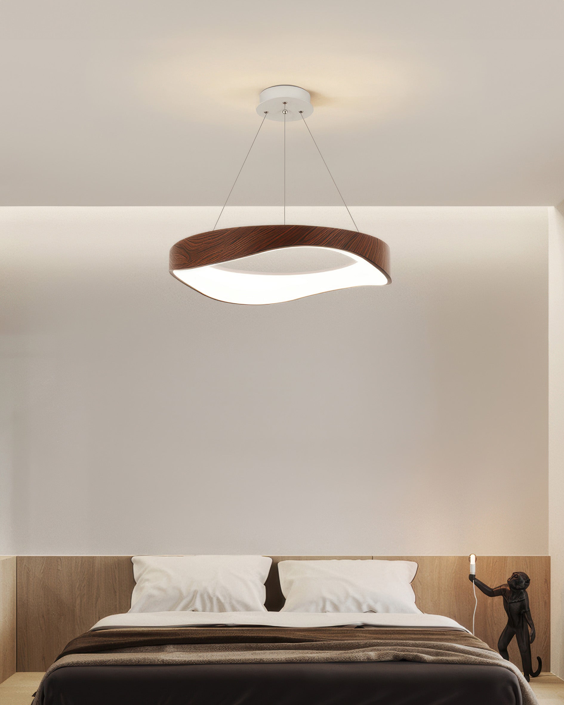 Lámpara colgante LED AstraHalo en forma de anillo para interiores modernos, luminaria circular de techo