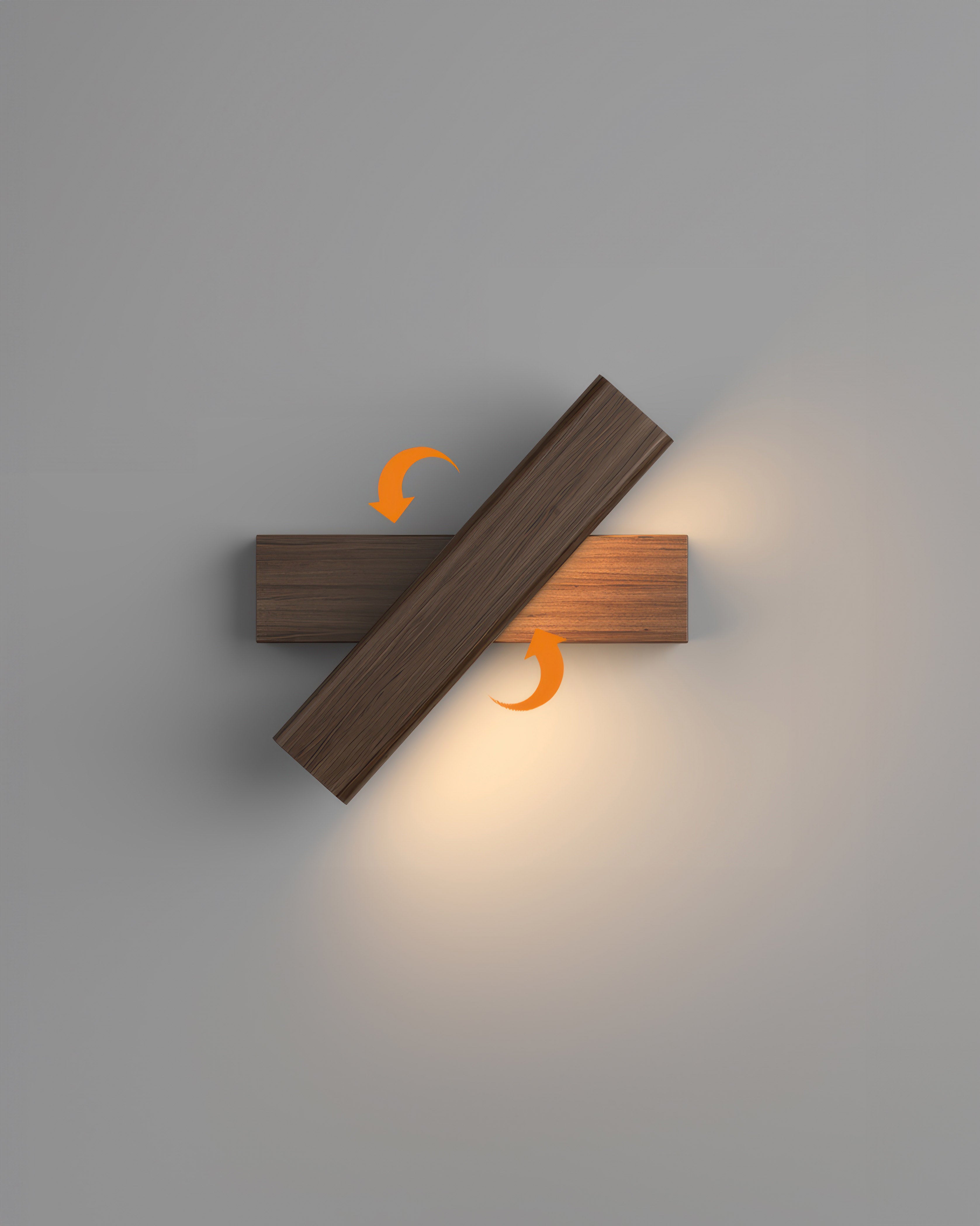Eldara Nordic Wood Grain Wall Light With Adjustable Rotatable Arm Scandinavian Style