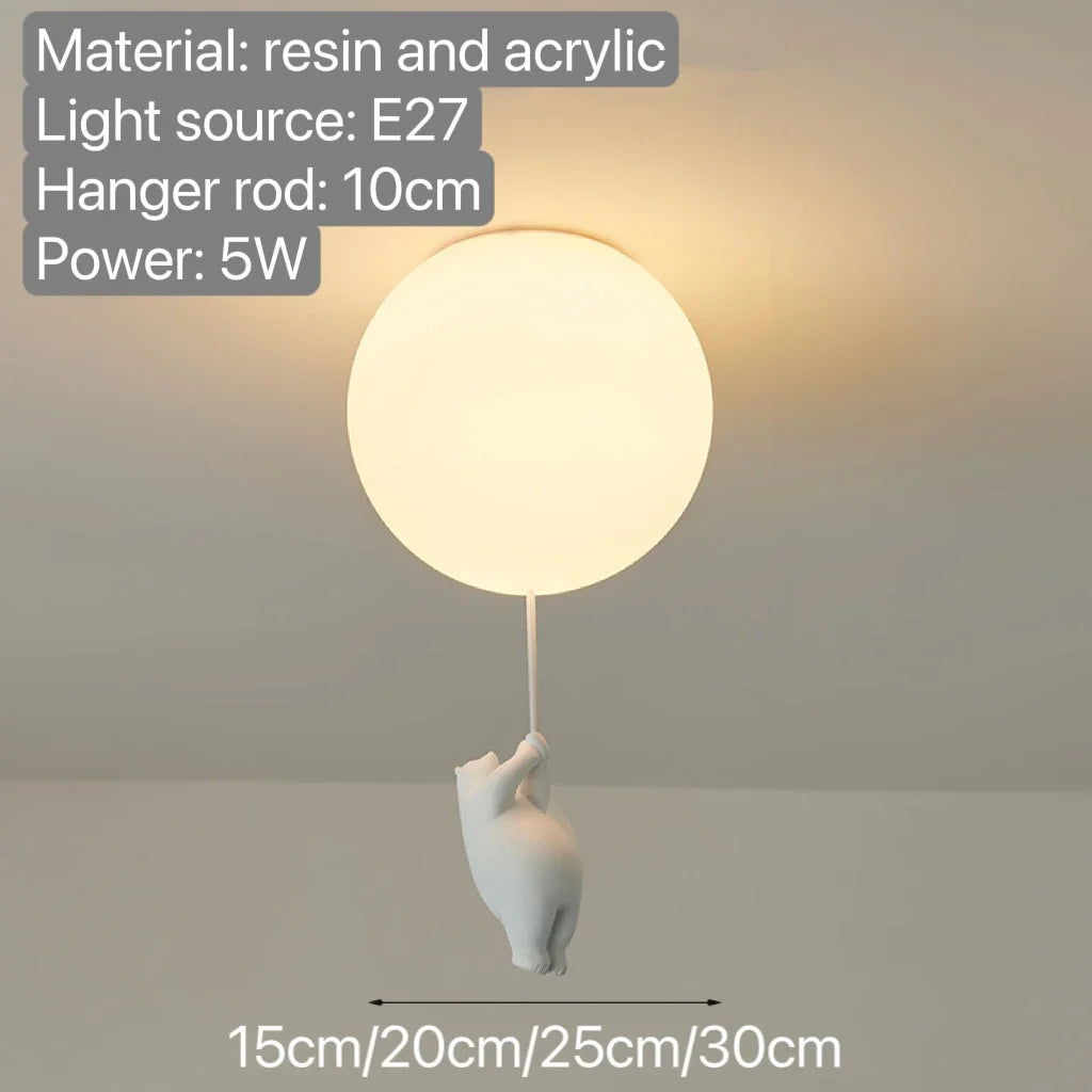 Lustre Ours Ballon WhimsyGlow pour Chambre d'Enfants par NyraLight