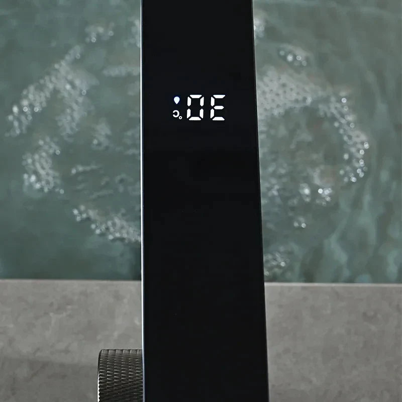 LumaStream Deck-Mounted LED Basin Faucet With Built-In Hydro-Generator