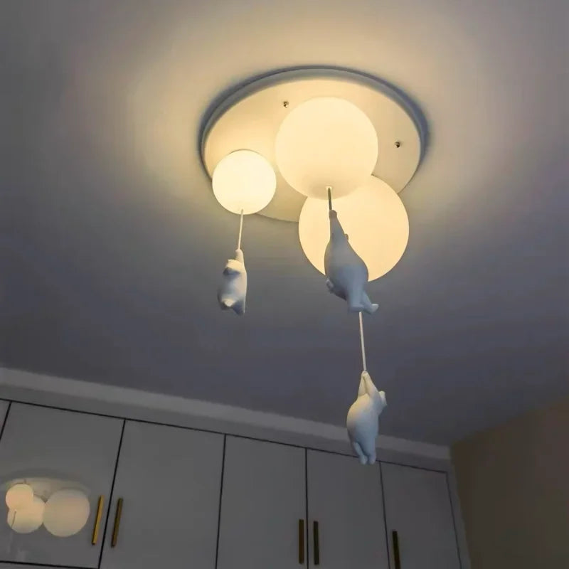 Lustre Ours Ballon WhimsyGlow pour Chambre d'Enfants par NyraLight