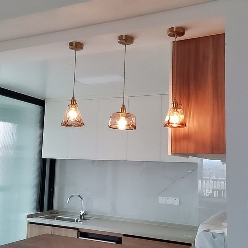 AstraGlow Glass Ceiling Light For Kitchen And Bath, Contemporary Fixture