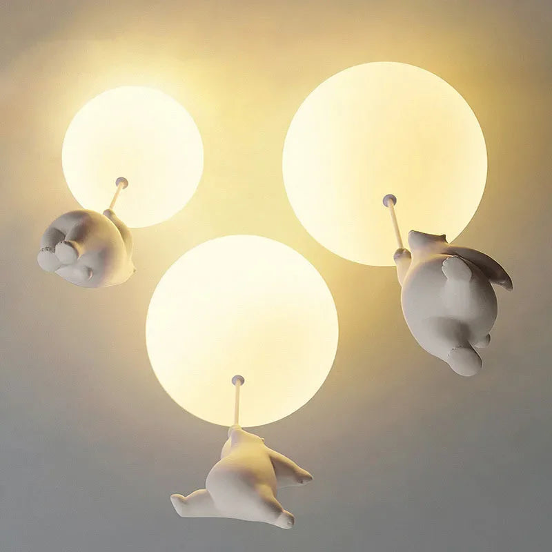 Lustre Ours Ballon WhimsyGlow pour Chambre d'Enfants par NyraLight