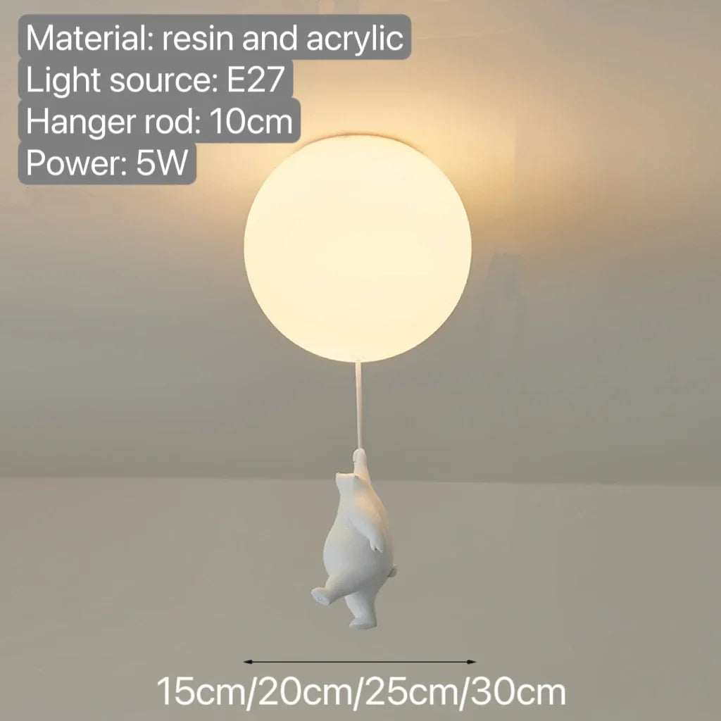 Lustre Ours Ballon WhimsyGlow pour Chambre d'Enfants par NyraLight