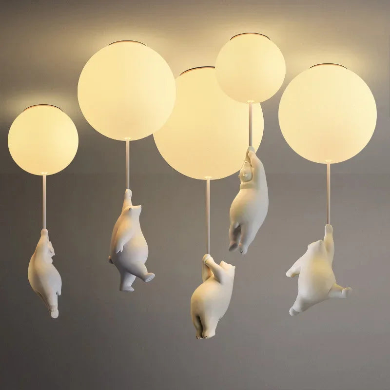 Lustre Ours Ballon WhimsyGlow pour Chambre d'Enfants par NyraLight