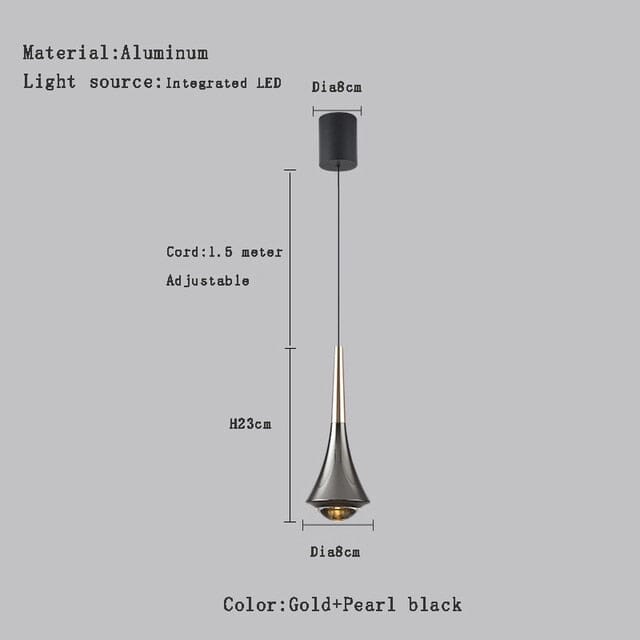 Závěsná LED svítidla Dewdrop Aurora se skleněným stínidlem pro moderní obytné prostory