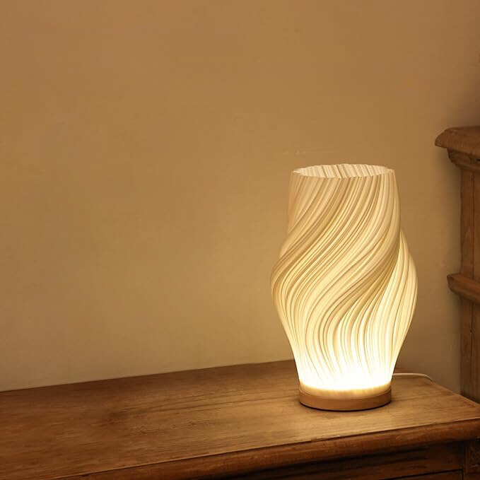 Aethera Glow dimmbare wellenförmige LED-Tischlampe für Zuhause
