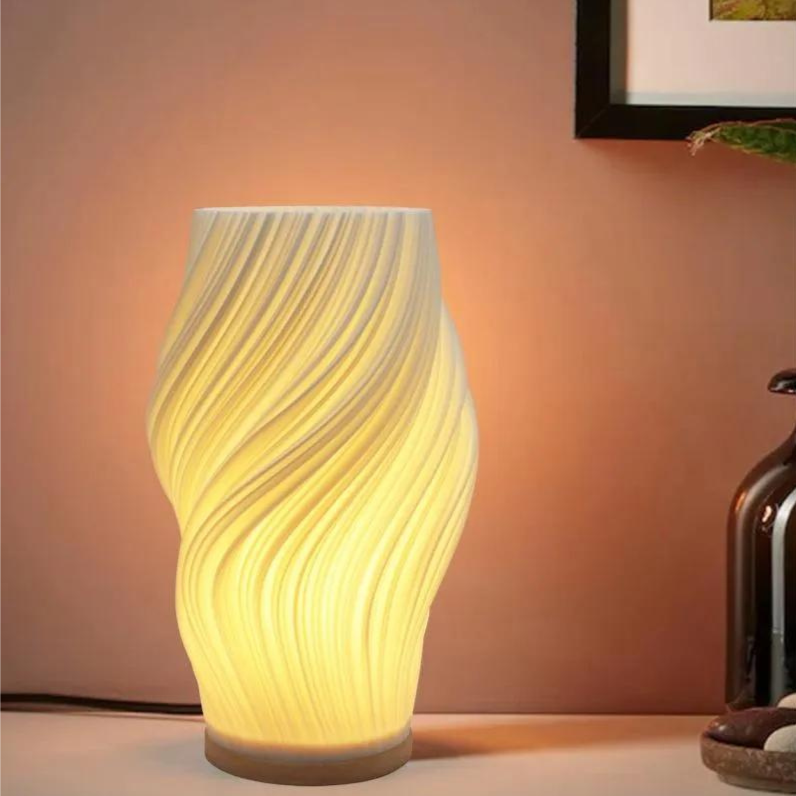 Aethera Glow dimmbare wellenförmige LED-Tischlampe für Zuhause