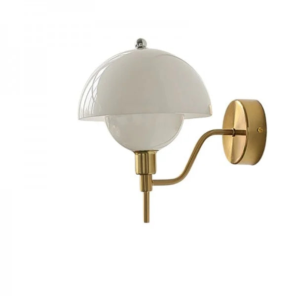 Lampada da parete per corridoio Aurelia Cream Mushroom con luce calda da illuminazione ambientale elegante