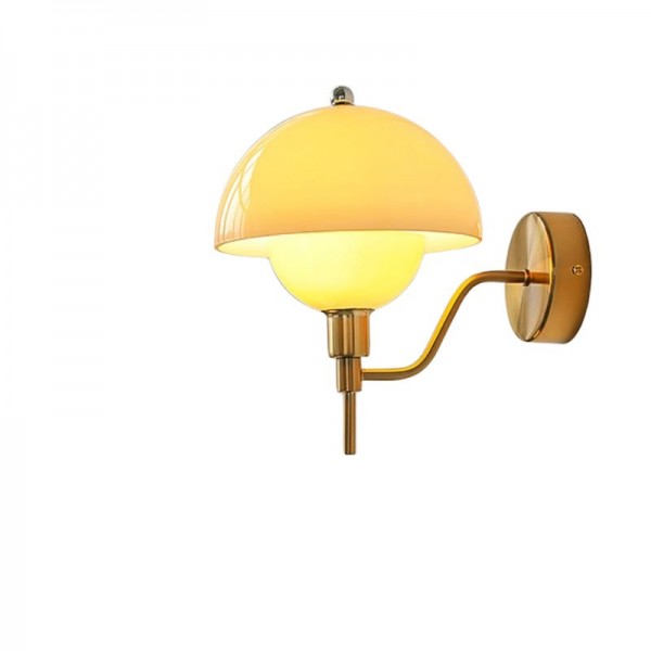Lampada da parete per corridoio Aurelia Cream Mushroom con luce calda da illuminazione ambientale elegante