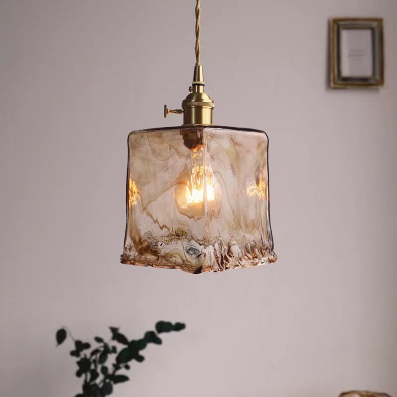 AstraGlow Glass Ceiling Light For Kitchen And Bath, Contemporary Fixture