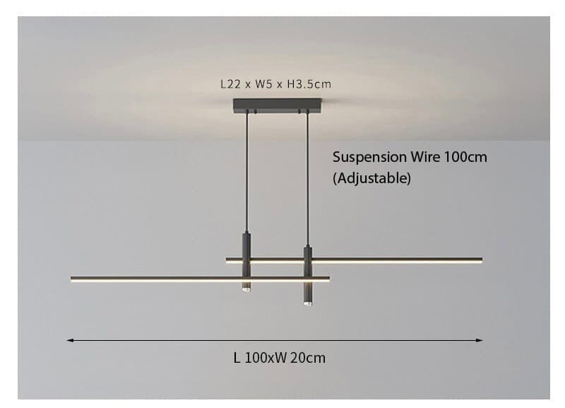 Lampada a sospensione AstraLume a tensione mondiale con LED bicolore 90-260V