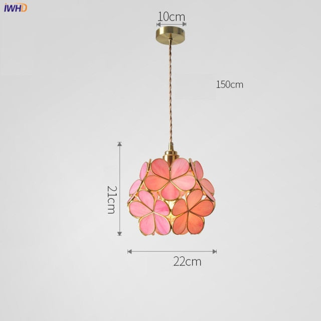 Závěsná skleněná lampa Nordic Flower od Nova Bloom pro obývací pokoje a ložnice