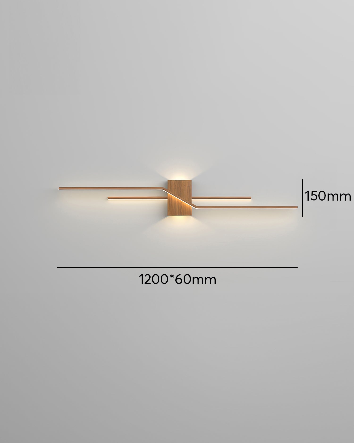 Nástěnné LED světlo Lyra s dřevěnou texturou v minimalistickém stylu pro moderní interiéry Ekologické osvětlení
